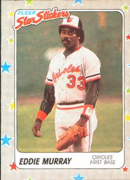 1988 Fleer Sticker Baseball Cards        002      Eddie Murray
